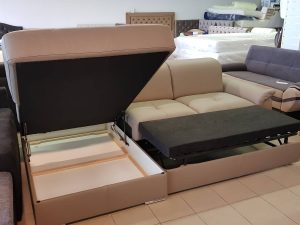 Kampinė sofa Vardo su patalynės dėže